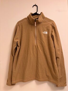 The North Face Men's Zip-Up Fleece — Tan Large